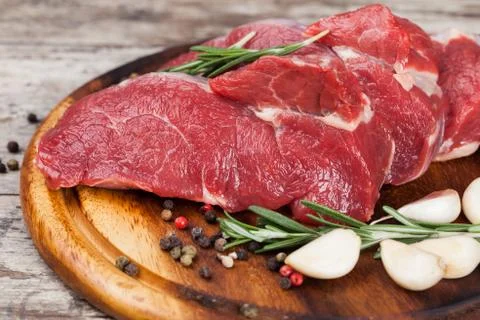 Raw beef meat Stock Photos