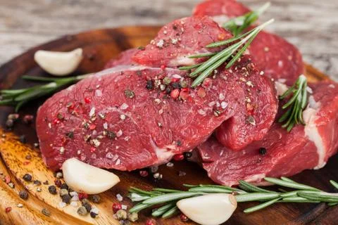 Raw beef meat Stock Photos