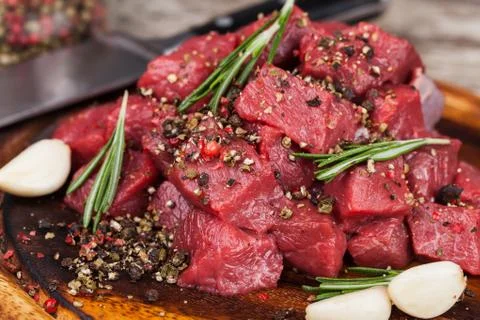 Raw beef meat Stock Photos