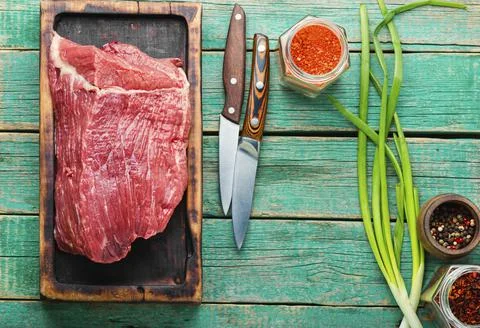 Raw beef meat Stock Photos