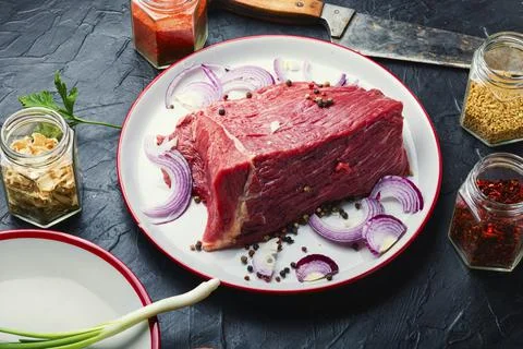 Raw beef meat Stock Photos