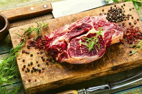 Raw beef meat Stock Photos