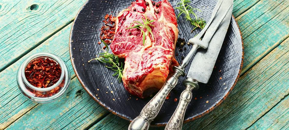 Raw beef meat Stock Photos