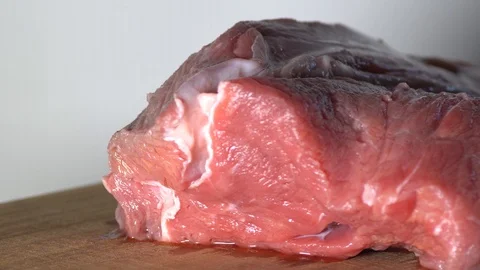 Raw beef meat rotation Stock Footage 88362190