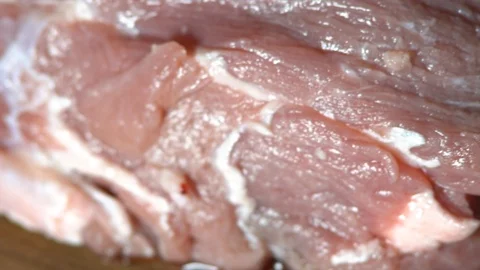 Raw beef meat rotation Video stock 88474821
