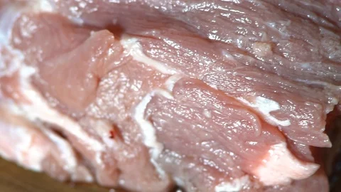 Raw beef meat rotation Video stock 88614498