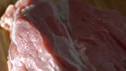 Raw beef meat rotation Stock Footage 88667452
