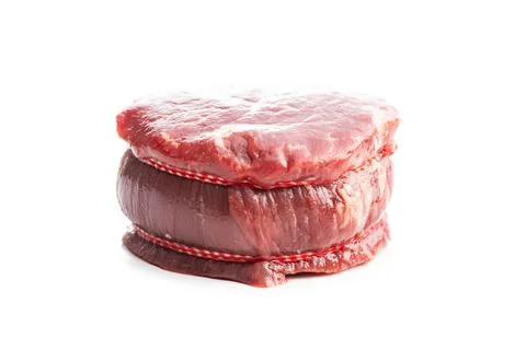 The raw beef meat steak. Stock Photos