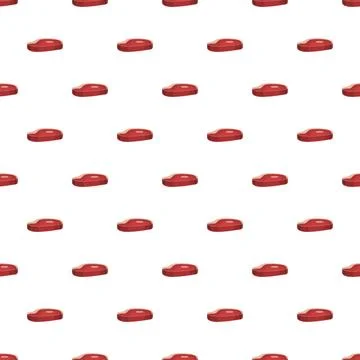 Raw beef meat steaks creating seamless pattern Stock Illustration