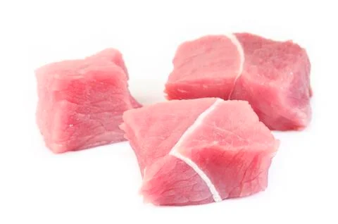 Raw beef meat on white background Stock Photos