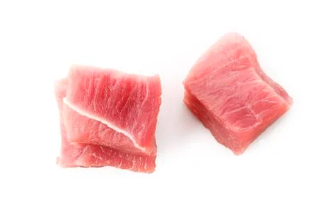 Raw beef meat on white Stock Photos