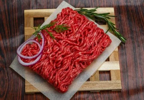 Raw beef minced meat Stock Photos
