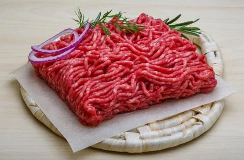 Raw beef minced meat Stock Photos