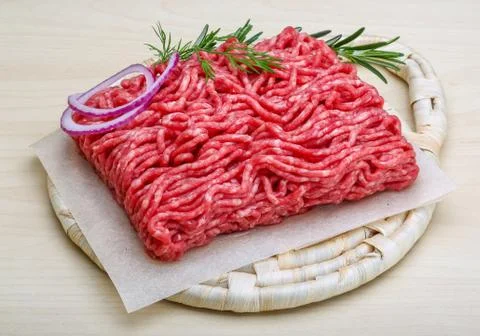 Raw beef minced meat Stock Photos