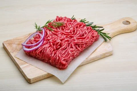 Raw beef minced meat Stock Photos