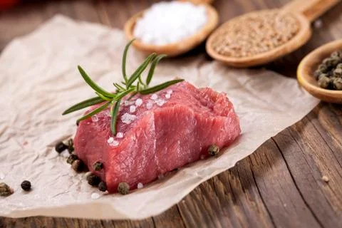 The raw beef Stock Photos