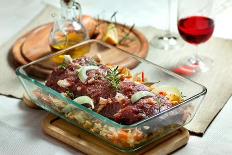 Raw beef Stock Photos