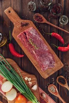 Raw beef Stock Photos