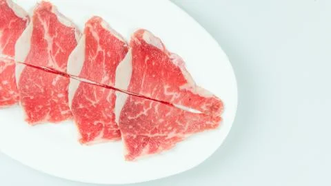 Raw beef on a plate Foto stock