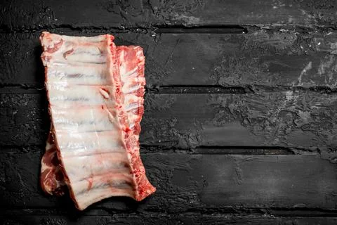 Raw beef ribs . Stock Photos