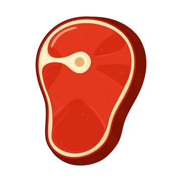 Raw beef steak cutlet for cooking and butchery Stock Illustration