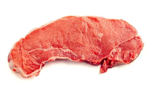 Raw beef steak isolated on white background. High quality photo Stock Photos