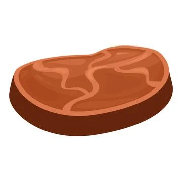 Raw beef steak lying on white background Stock Illustration