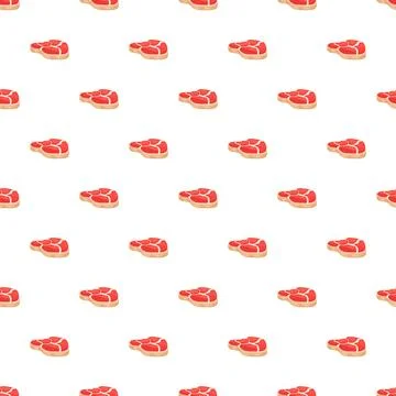 Raw beef steak pattern on white background Stockillustratie