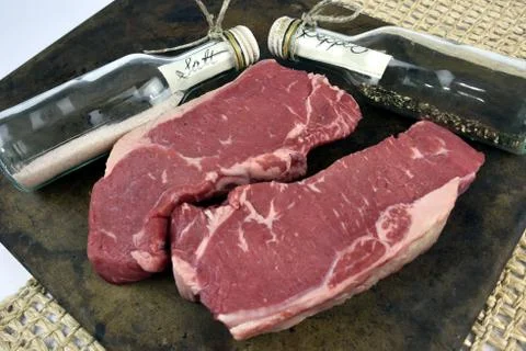Raw Beef Steak Stock Photos