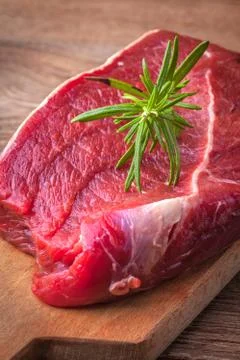 Raw beef steak. Stock Photos