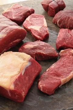 Raw beef steak Stock Photos