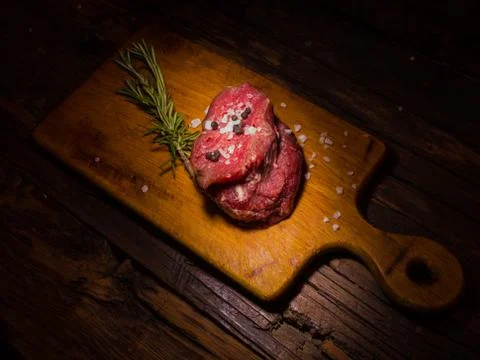 Raw beef steak Stock-Fotos