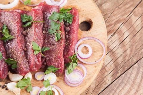 Raw beef steak Stock Photos