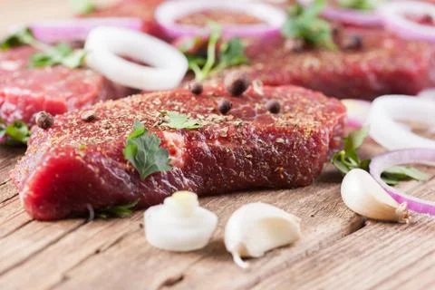 Raw beef steak Foto stock