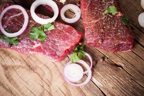 Raw beef steak Stock Photos