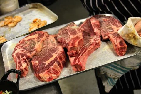 Raw beef steak Stock Photos