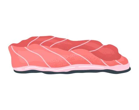 Raw beef steak vector illustration. Fresh meat cut, butchery product design Stock Illustration