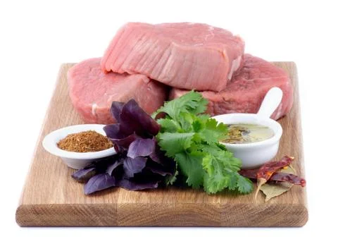 Raw Beef Steaks Stock Photos