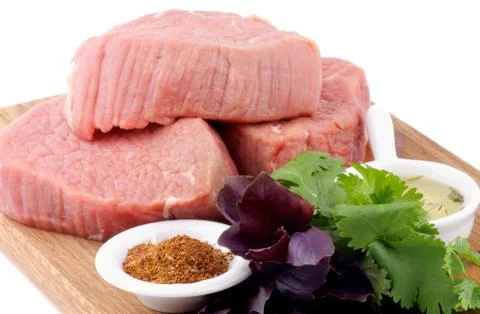 Raw Beef Steaks Stock Photos