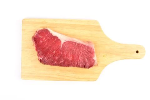 Raw beef striploin Stock Photos
