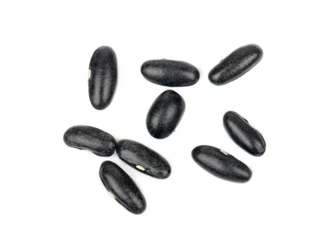 Raw black beans Stock Photos
