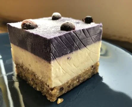 Raw blueberry cake Stock Photos