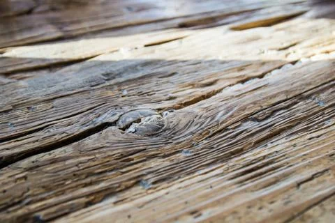 Raw board with knot Stock Photos