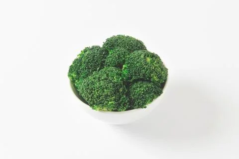 Raw broccoli florets Stock Photos