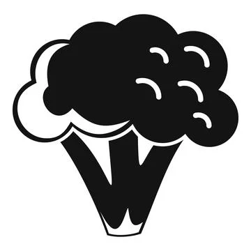 Raw brocoli icon simple vector. Vegetable cabbage Ilustración de archivo