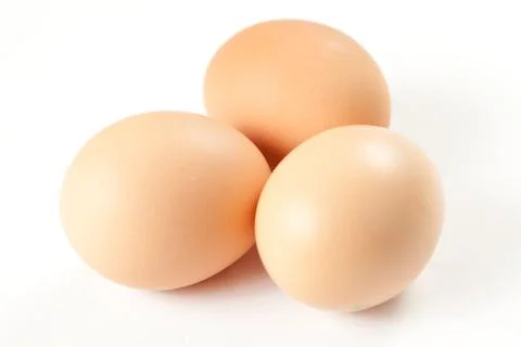 Raw brown egg isolated Stock Photos