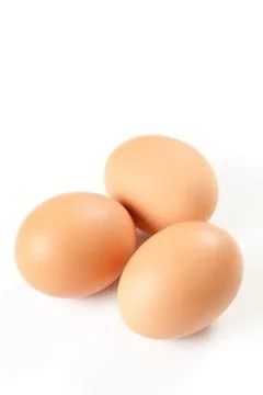 Raw brown egg isolated Stock Photos
