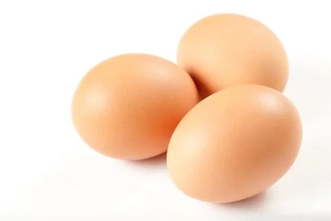 Raw brown egg isolated Stock Photos