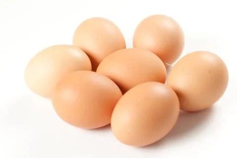 Raw brown egg isolated Foto stock