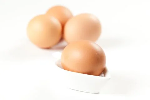 Raw brown egg isolated Stock Photos